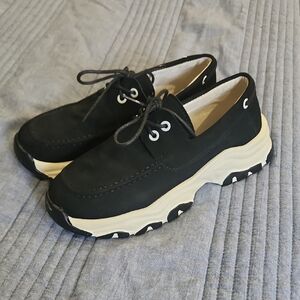 Kids Black and White Chunky Sole Shoes